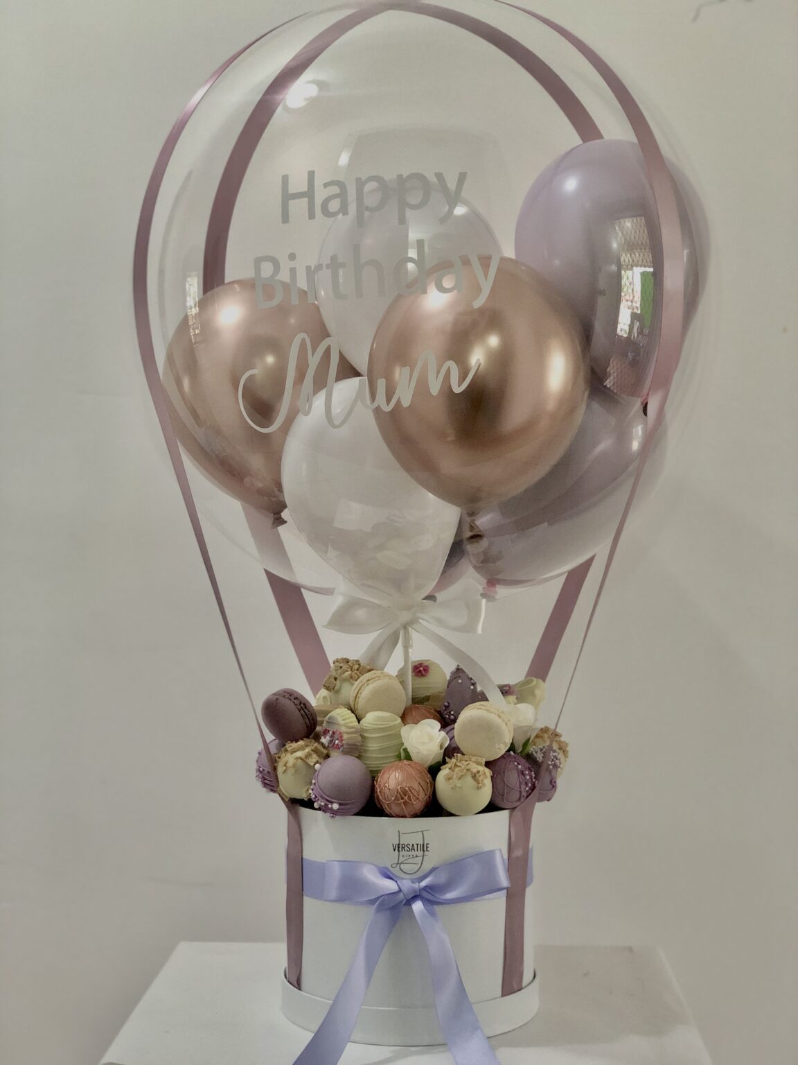 Purple Balloon Box Customised • Versatile Gifts Sydney