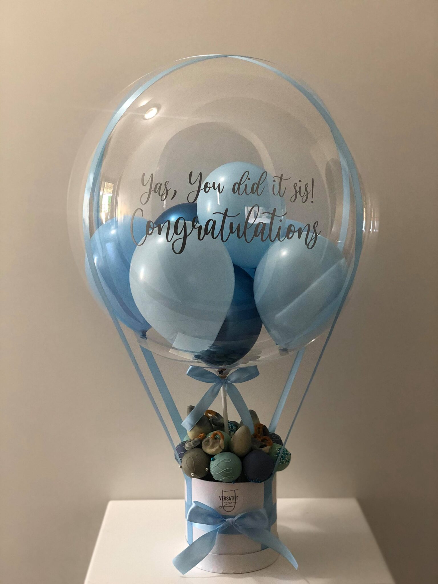 Baby Blue Balloon Box – Customised • Versatile Gifts Sydney